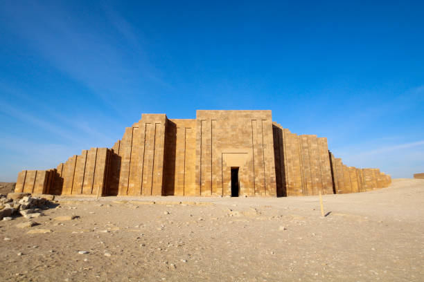 Main entrance to the Columnal Hall of Sakkara palace, Egypt